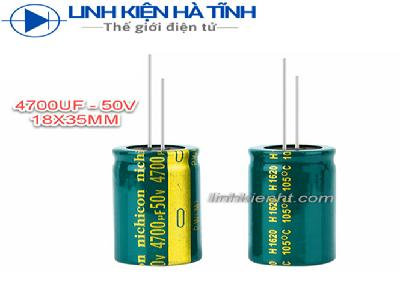 Tụ hóa 4700UF 50V 18x35mm loại tốt  Tụ hóa 4700UF 50V 18x35mm loại tốt